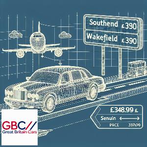Taxi to/from Southend Airport to Wakefield Transfer only £338.90