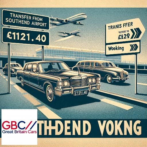 Taxi to/from Southend Airport to Woking Transfer only £121.40
