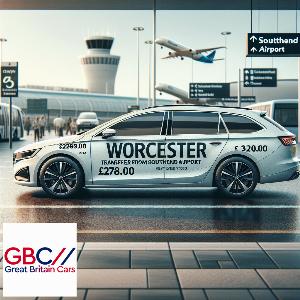 Taxi to/from Southend Airport to Worcester Transfer only £278.00