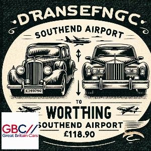 Taxi to/from Southend Airport to Worthing Transfer only £140.90