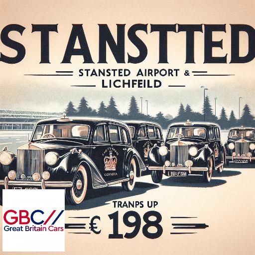 Taxi To/From Stansted Airport To Lichfield Transfer only £198