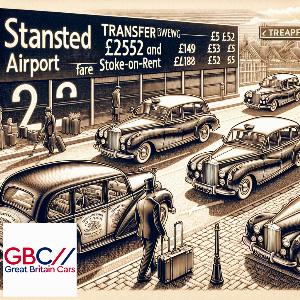 Taxi To/From Stansted Airport To Stoke-on-Trent Transfer only £252