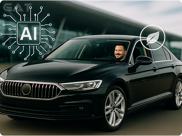 Global Airport Taxi AI-powered vehicle for smart airport transportation
