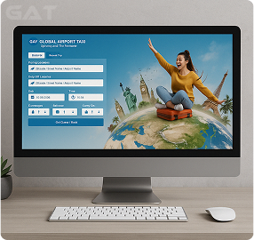 Get Instant Airport Taxi Quotes – a desktop screen displays taxi quotes