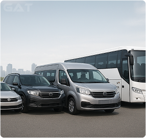 Range of vehicle sizes for airport transfers