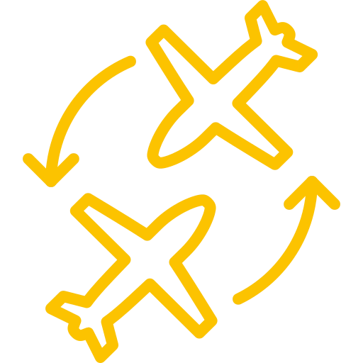 Connecting flight support icon