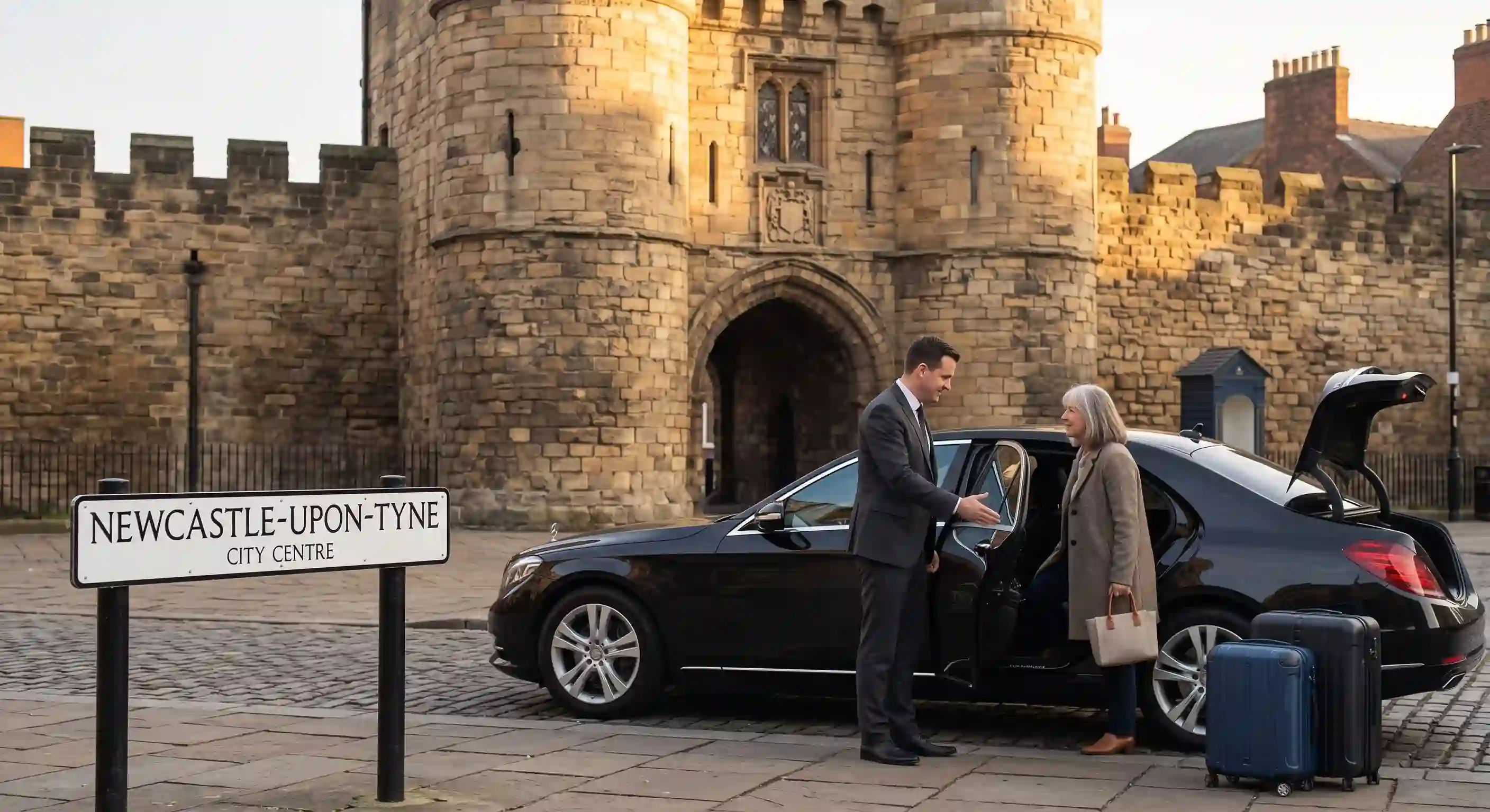 Professional taxi from Newcastle to Gatwick Airport