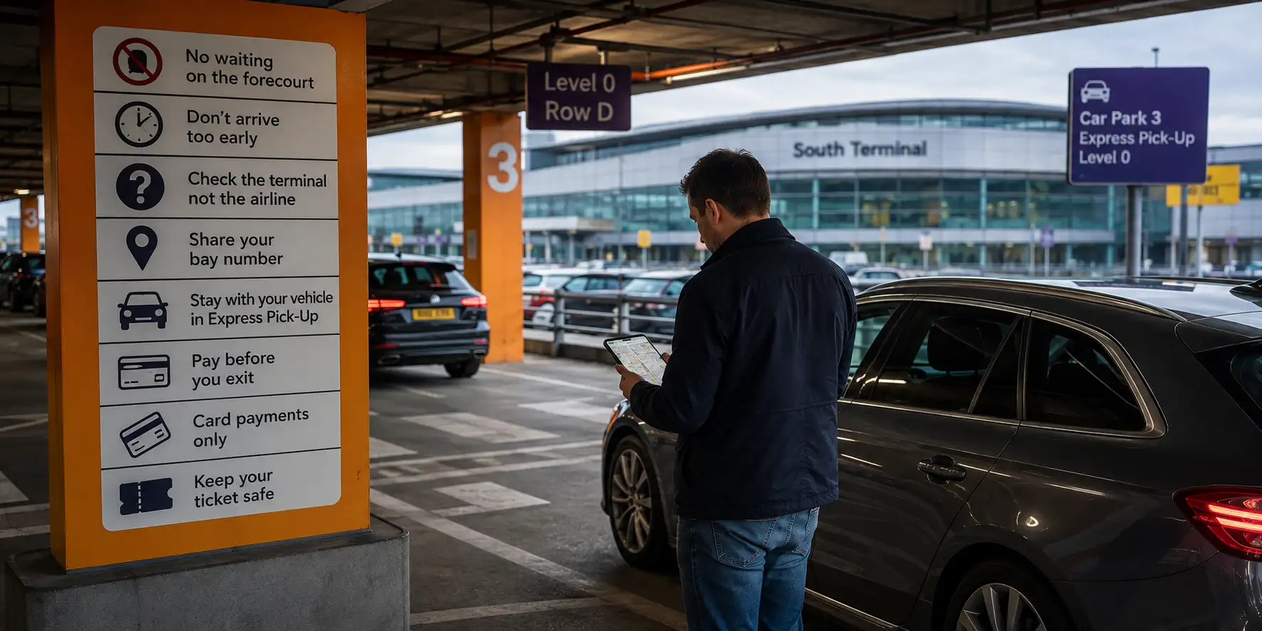 Gatwick south terminal pick up mistakes to avoid