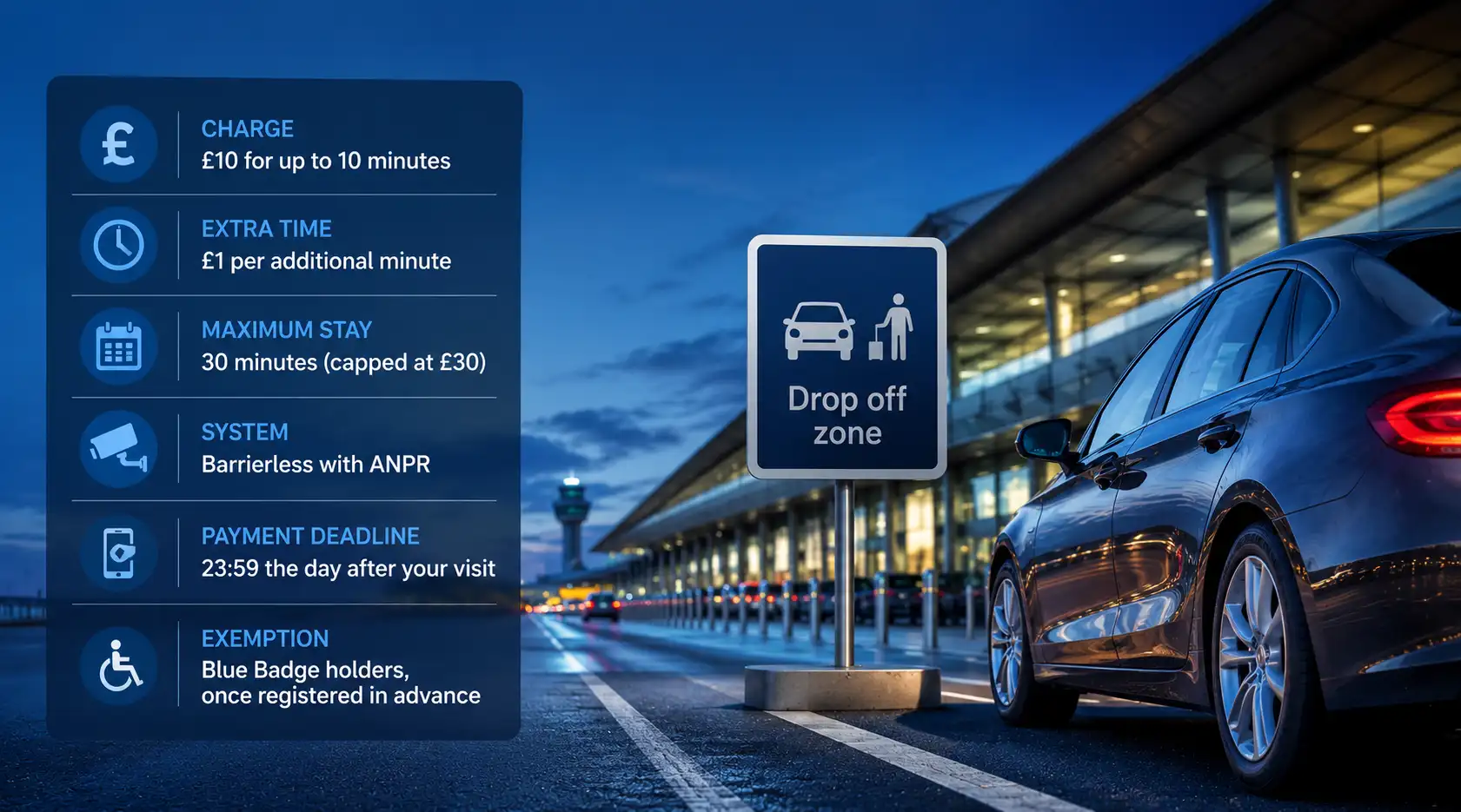 Drop Off Charge at Gatwick Airport