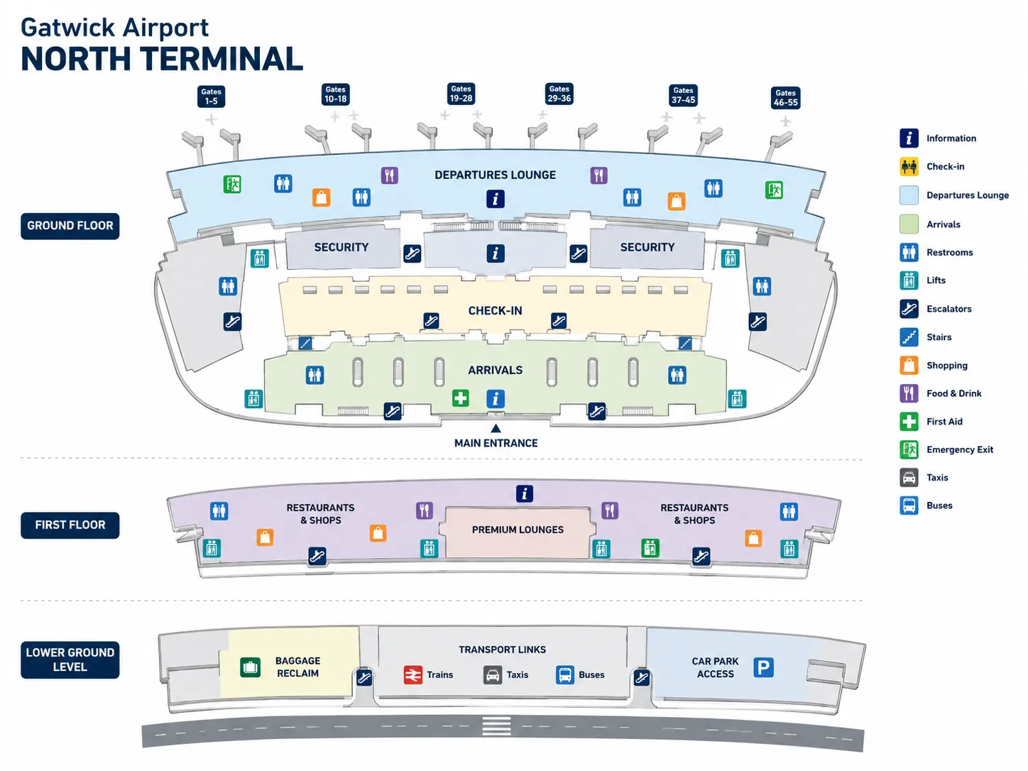 gatwick airport north terminal map