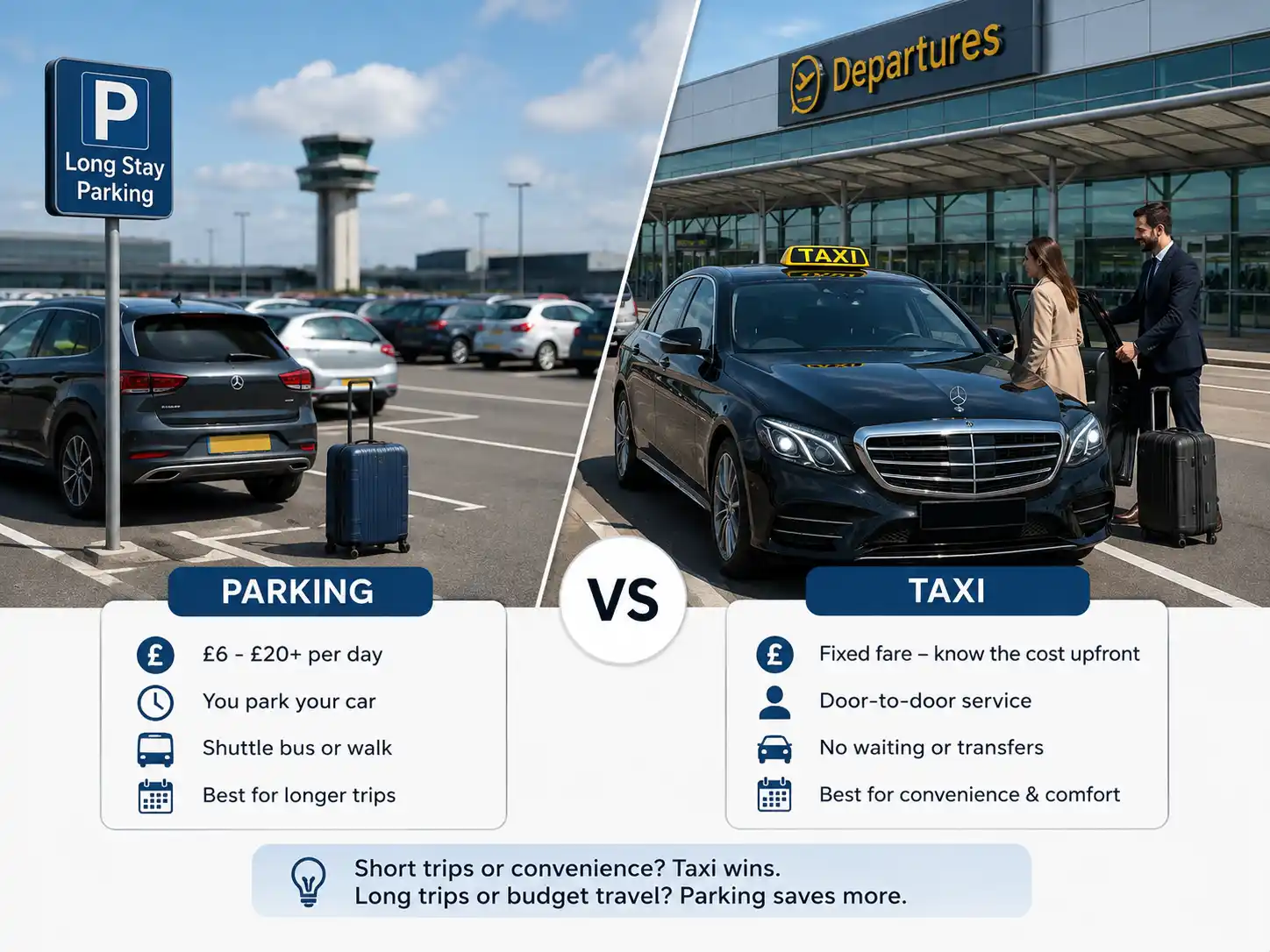 gatwick taxi vs parking