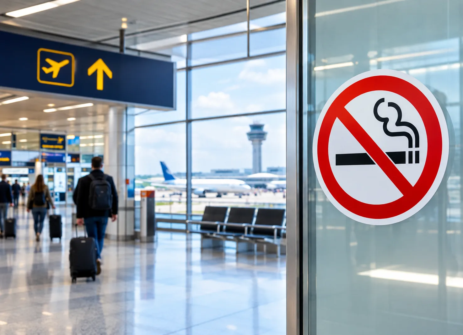 gatwick airport smoking area location