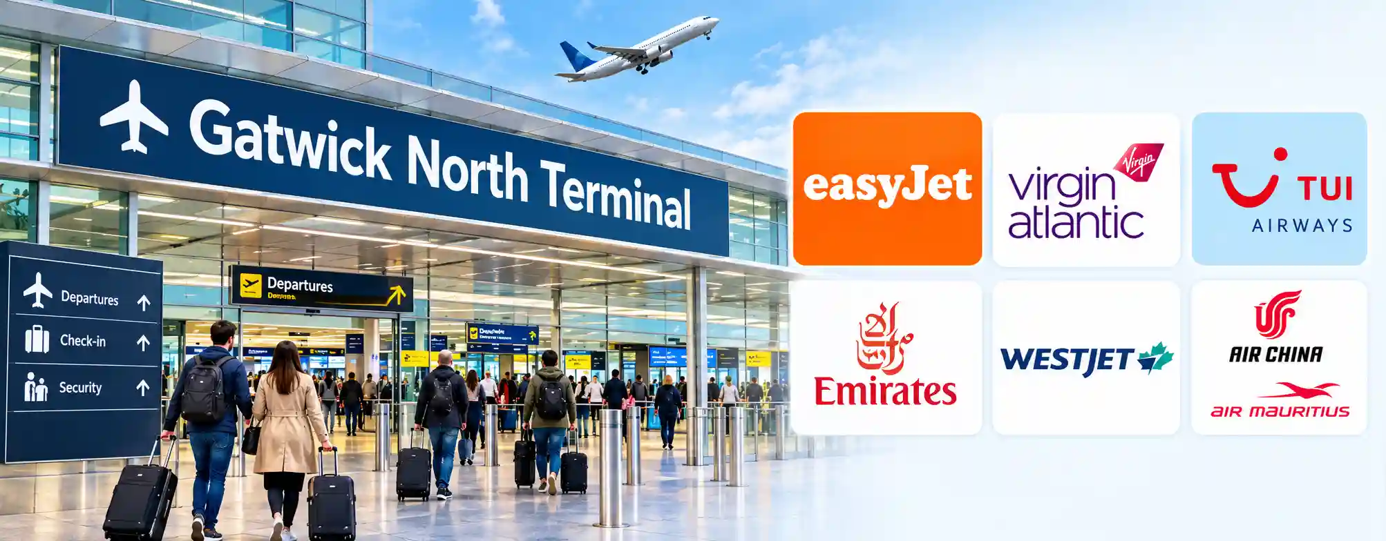 Airlines at Gatwick North Terminal