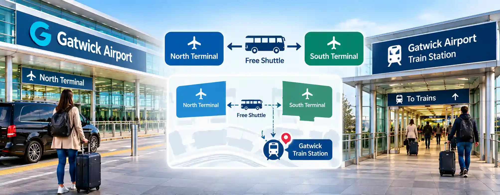 Gatwick Airport train station location