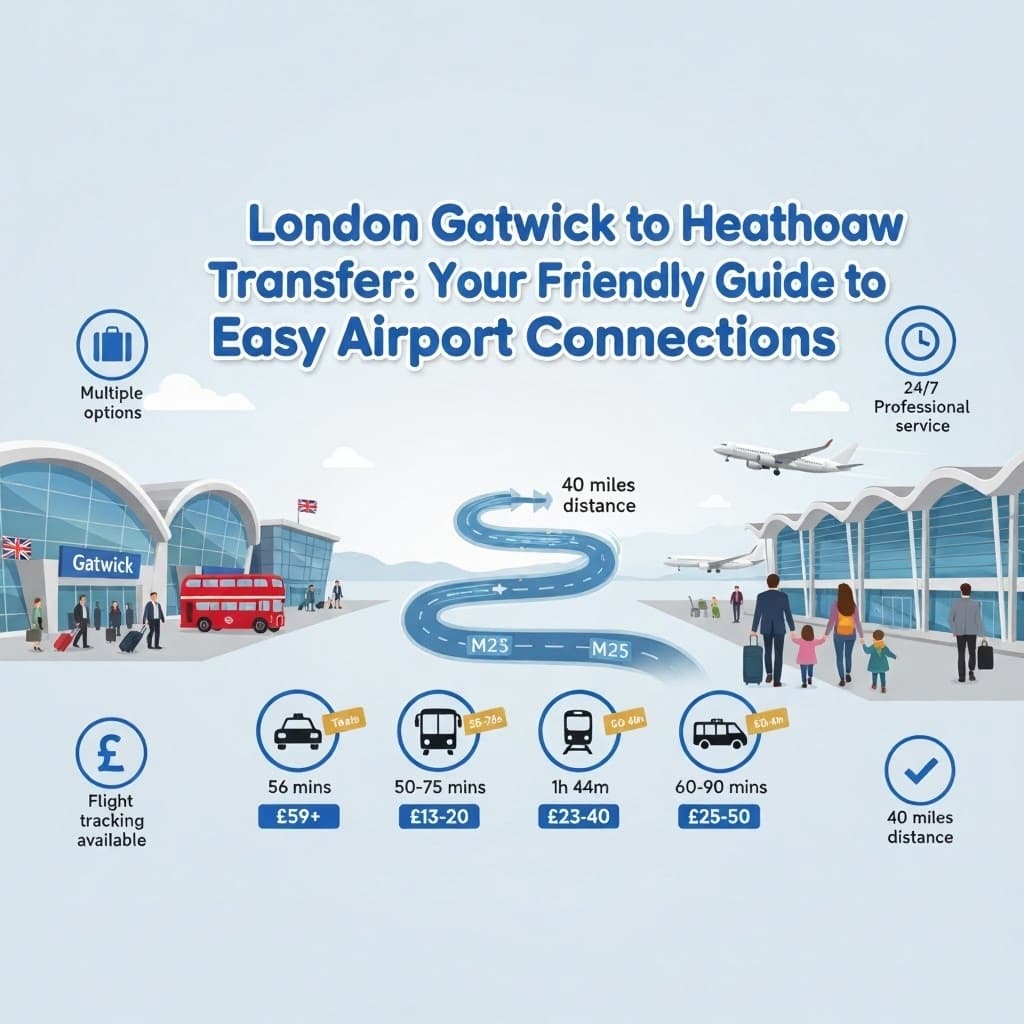 Book London Gatwick to Heathrow Transfer Online Now