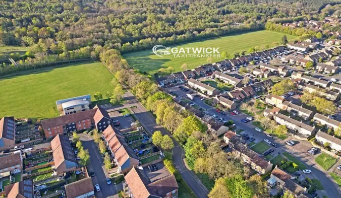 Bewbush residential area and Gatwick Airport