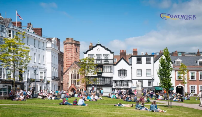 Exeter Cathedral and City Skyline