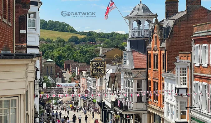 Guildford to Heathrow Airport Taxi Route