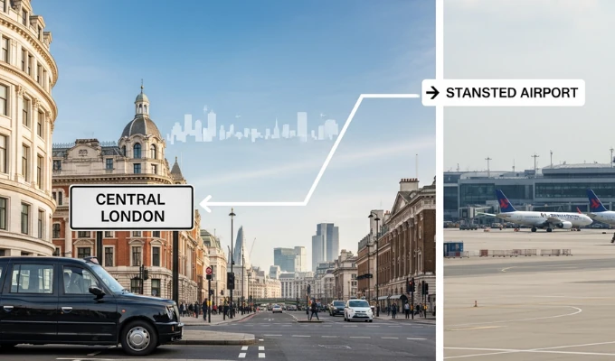 Taxi from Central London to Stansted Airport