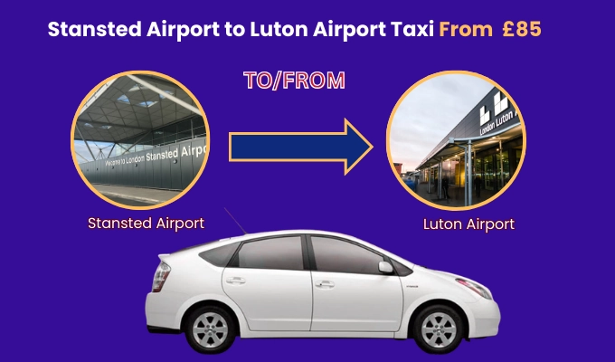 Taxi from Stansted Airport to Luton Airport Transfer