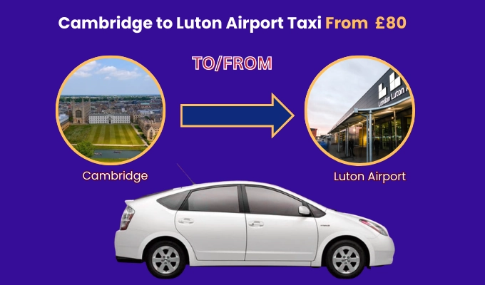 Taxi from Cambridge to Luton Airport