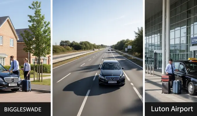 Taxi from Biggleswade to Luton Airport Transfer