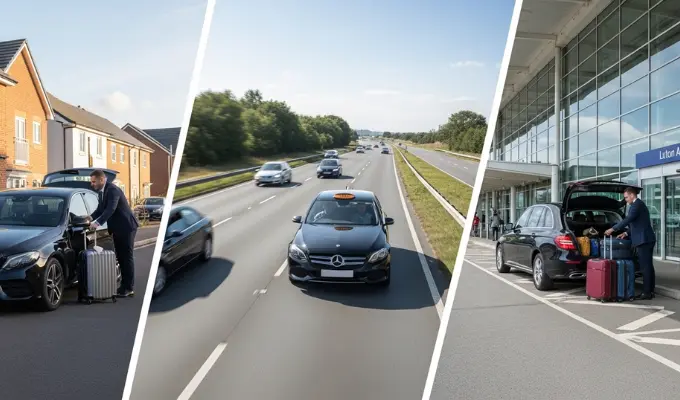 Taxi from Bishop's Stortford to Luton Airport Transfer