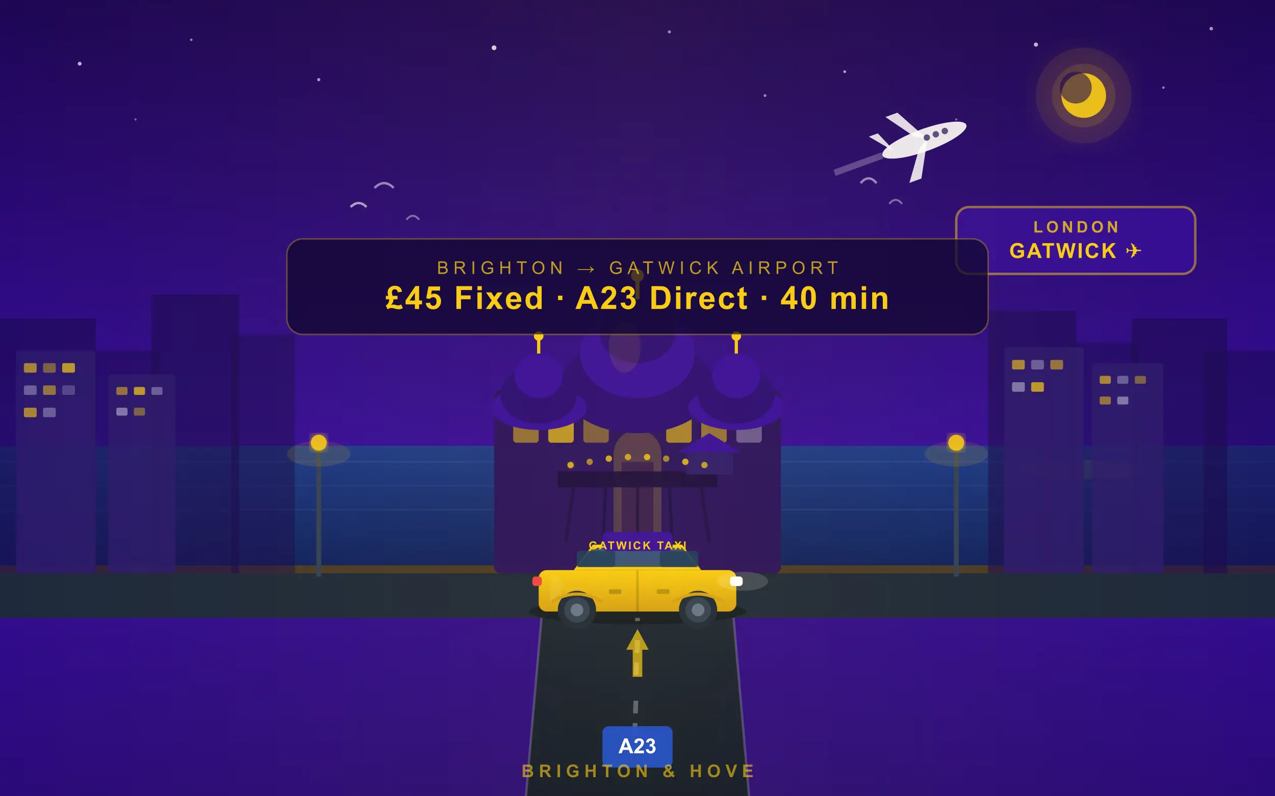 Taxi from Brighton to Gatwick Airport