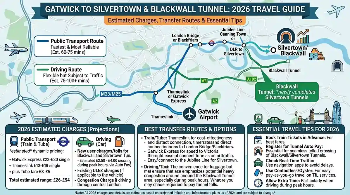Silvertown and Blackwall Tunnel 2026 charges guide — GTT TfL-licensed operator