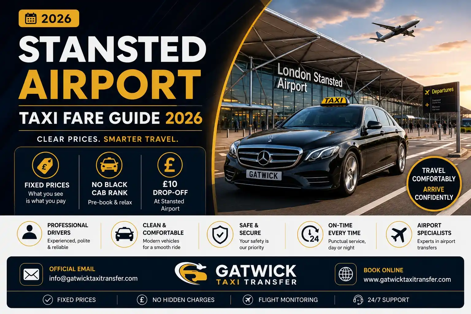 London Stansted Taxi Prices — Fare Guide | Gatwick Taxi Transfer
