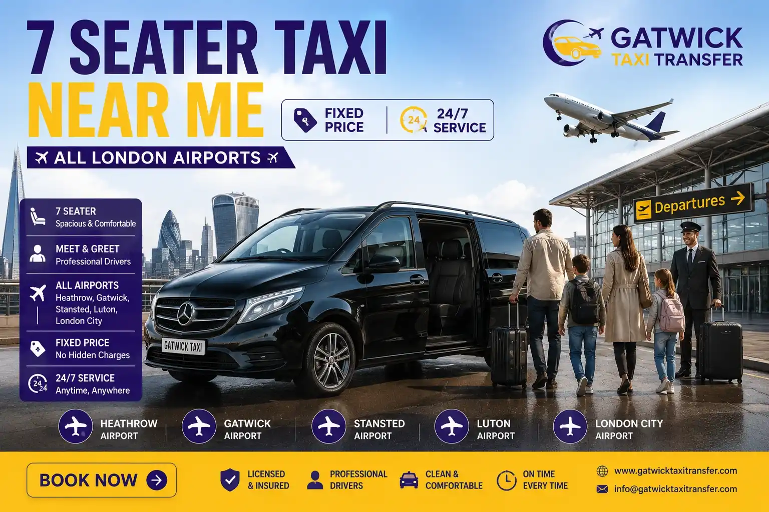 7 Seater Taxi Near Me — Book a 7 Passenger Taxi, Fixed Price
