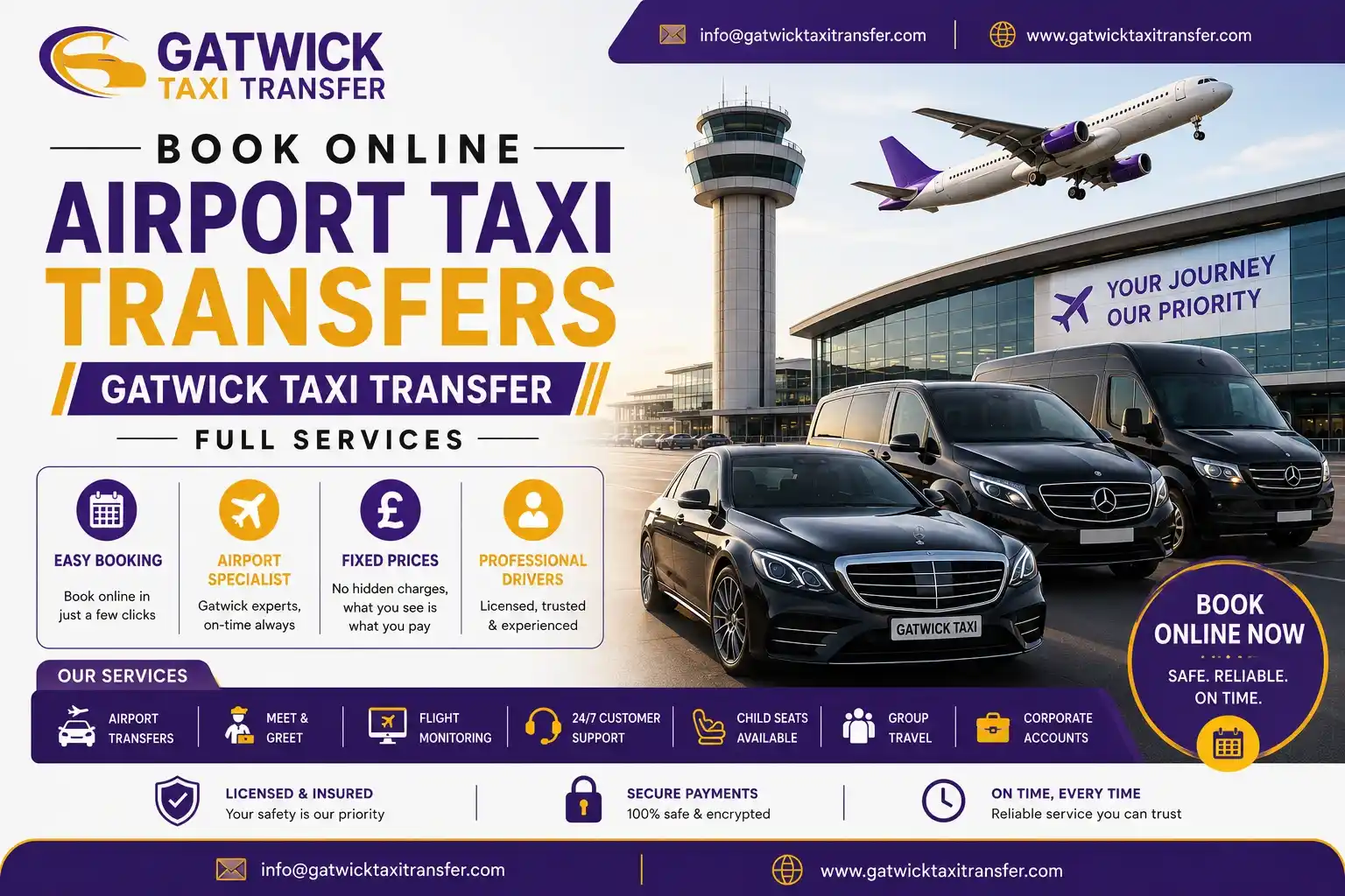 Book Online Airport Taxi Transfers with Gatwick Taxi Transfer | All Airports, Fi
