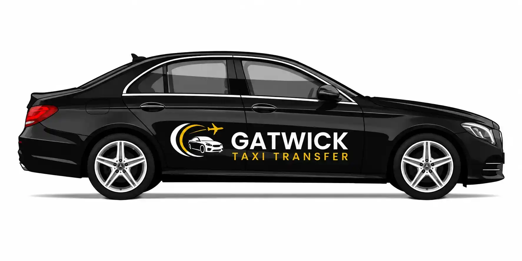 Executive taxi hire — Mercedes E-Class or similar — 3 passengers, 2 bags — leather interior, privacy glass — Gatwick Taxi Transfer London fixed price from £65