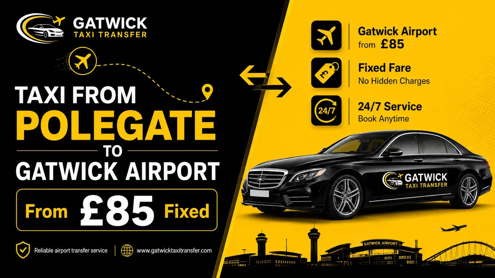 Taxi from Polegate to Gatwick | Gatwick Taxi Transfer