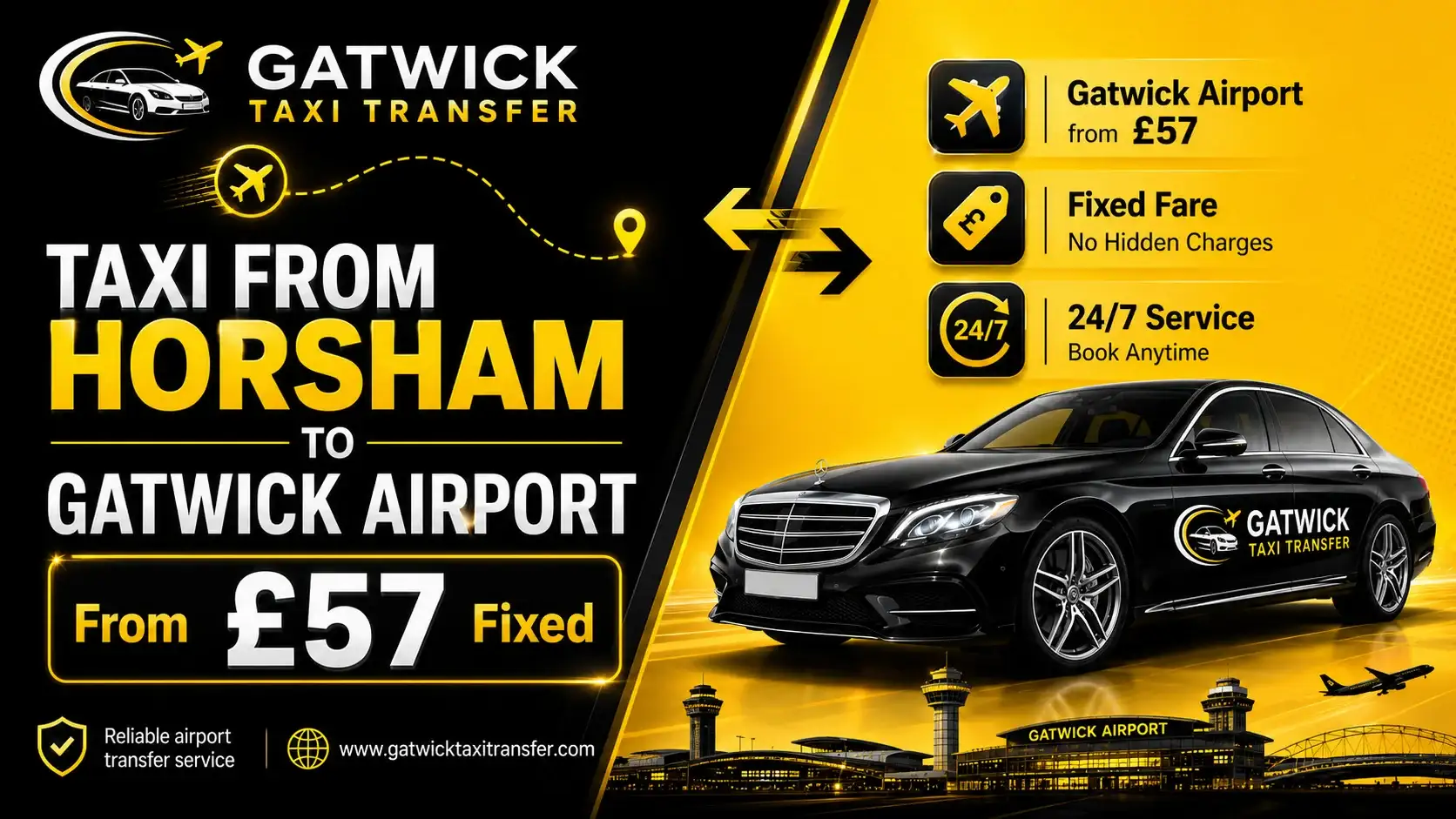 Taxi from Horsham to Gatwick | Gatwick Taxi Transfer