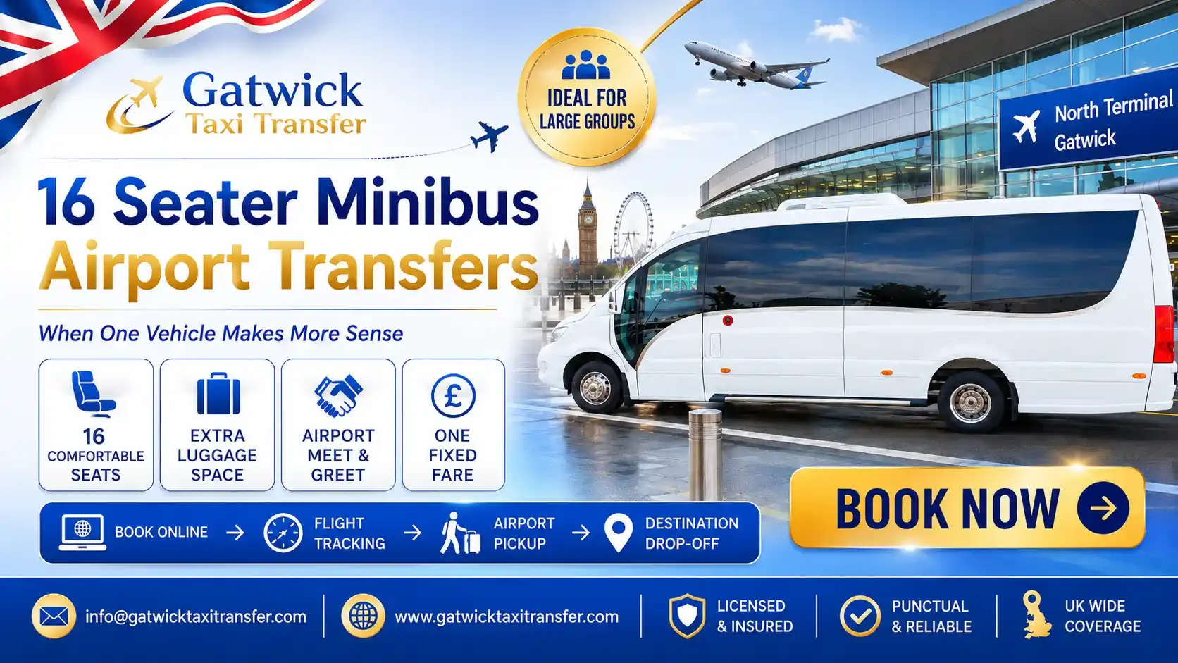 16 Seater Minibus Airport Transfers | Group Travel Guide