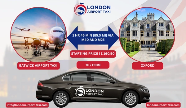 Taxi from Oxford to Gatwick Airport