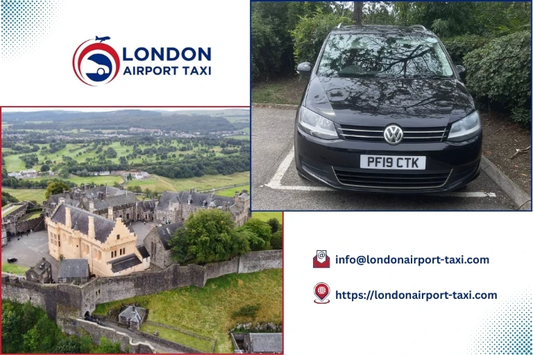 Professional taxi and minicab service from Southend Airport to Stirling