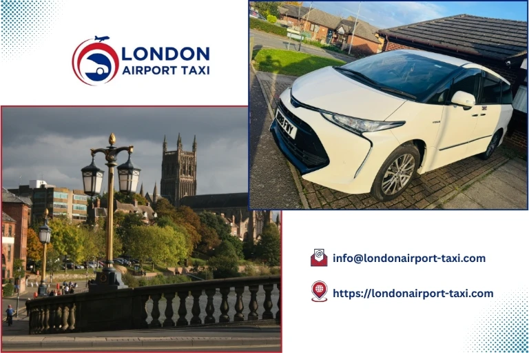 Professional taxi and minicab service from Southend Airport to Worcester