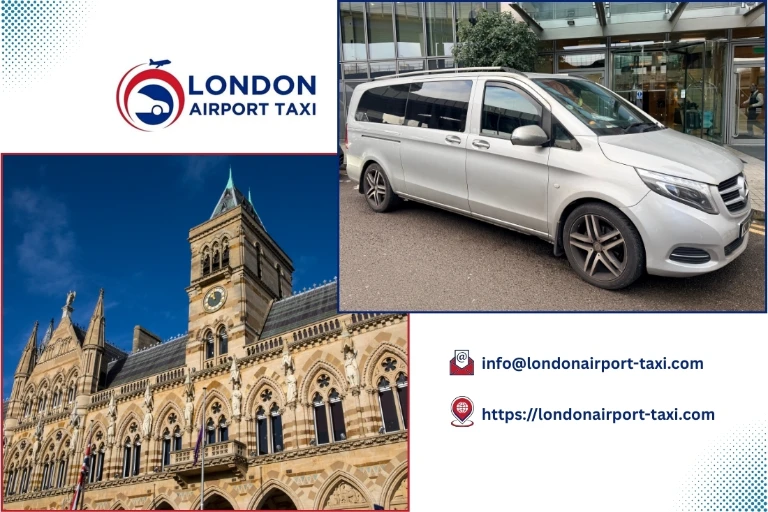 Professional taxi on M1 from Northampton to Luton Airport