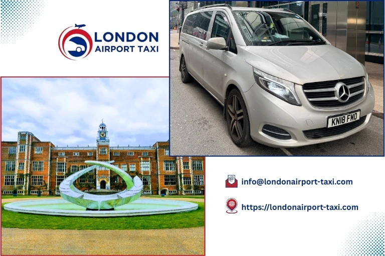 Professional taxi on M1 from Hatfield to Luton Airport