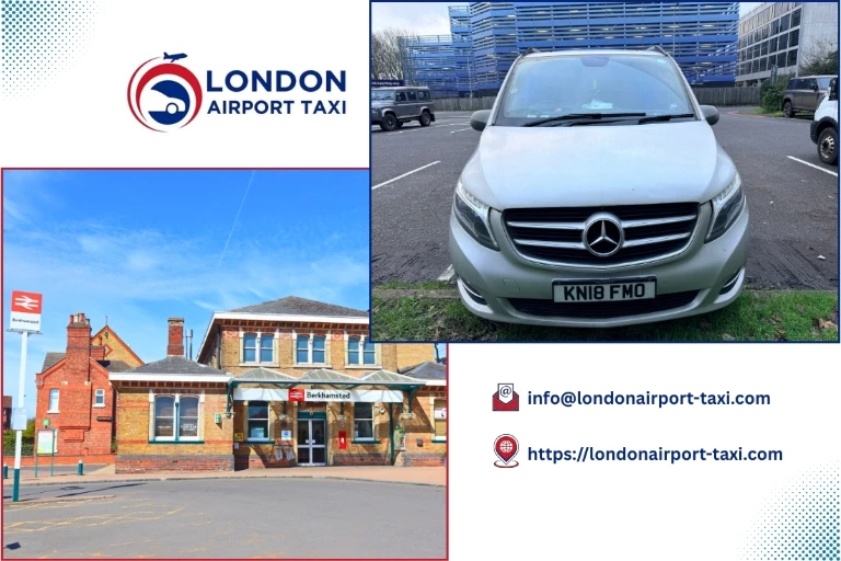 Professional taxi on M1 from Berkhamsted to Luton Airport