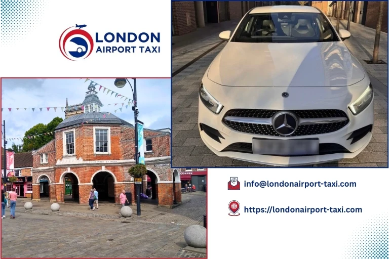 Professional taxi on M1 from High Wycombe to Luton Airport