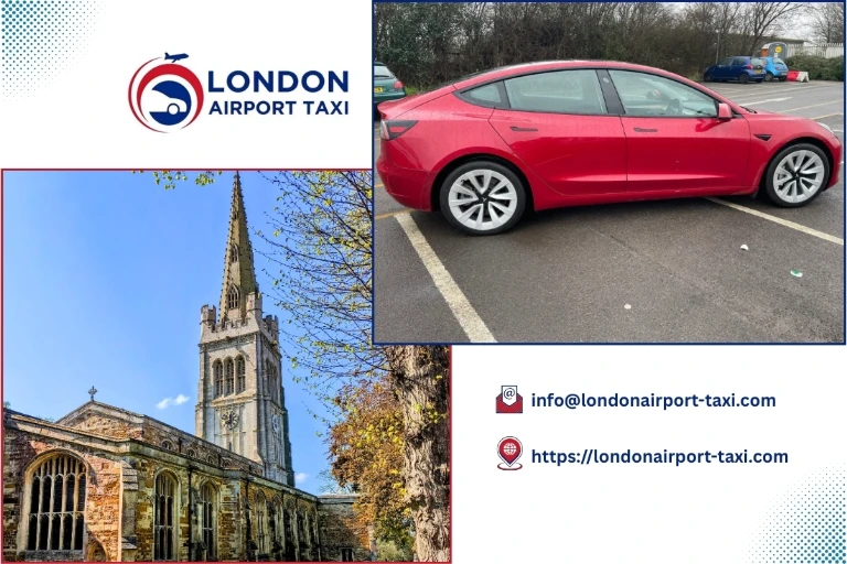 Professional taxi on M1 from Kettering to Luton Airport