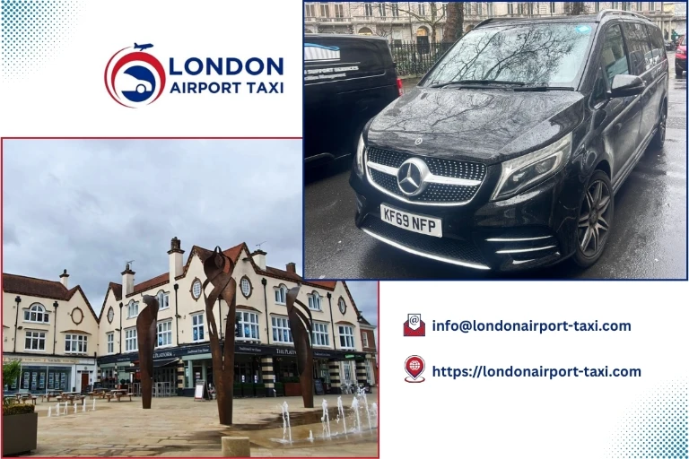 Professional taxi on M1 from Letchworth Garden City to Luton Airport
