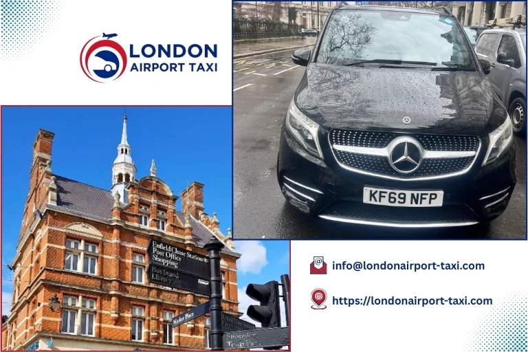 Professional taxi on M1 from Enfield to Luton Airport