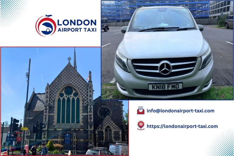 Professional taxi on M1 from Barnet to Luton Airport