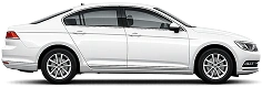 White saloon car