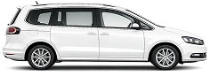 White MPV people carrier
