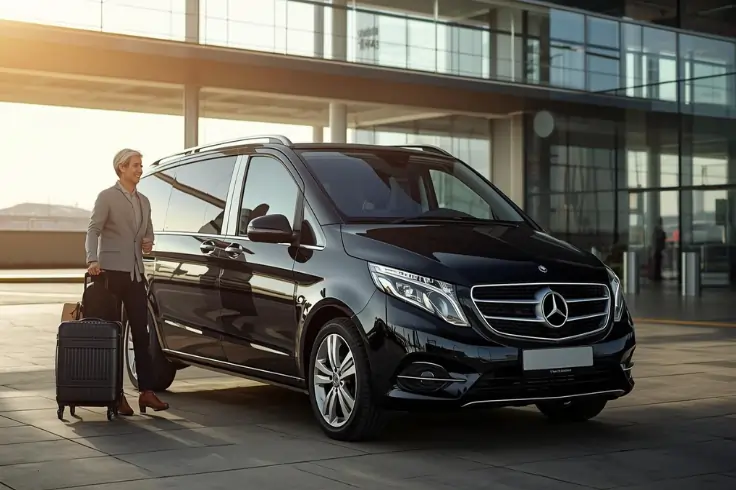 Manchester Airport taxi transfer outside terminal